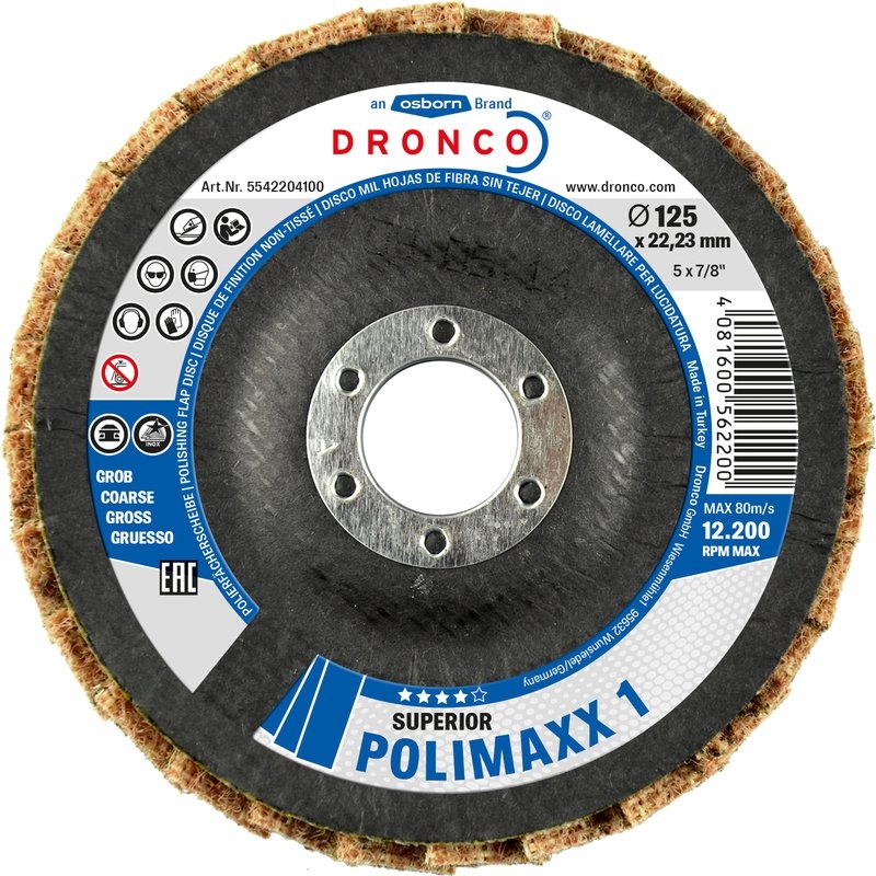 Discos de láminas abrasivas fibra sin tejer - gran Basto - POLIMAXX 1 Dronco