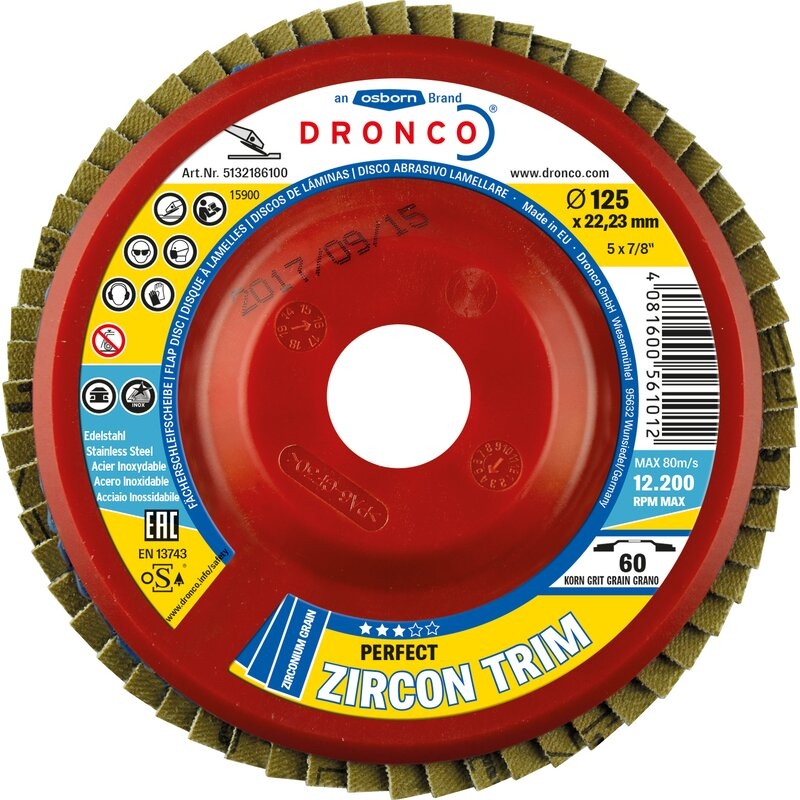 Disco de láminas abrasivo zirconio ZIRCON TRIM (antes K-AZA) Dronco