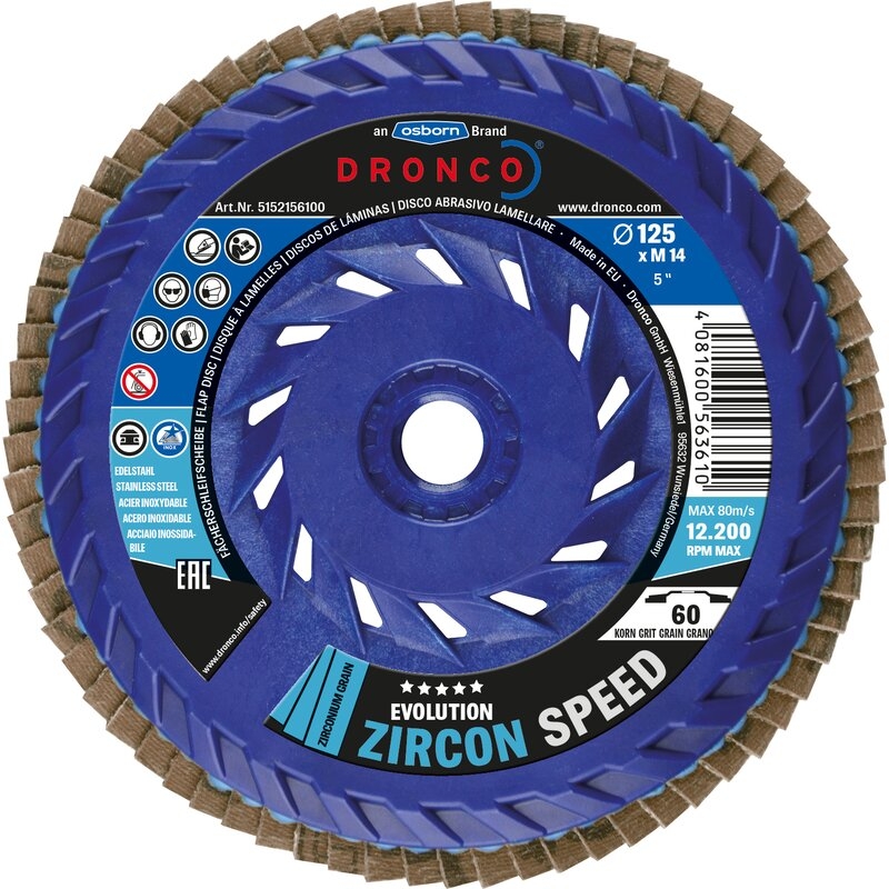 Disco de láminas abrasivo zirconio ZIRCON SPEED Dronco