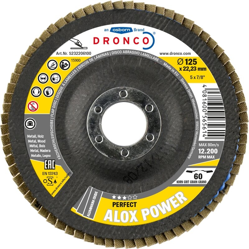 Disco de láminas abrasivo óxido de aluminio ALOX POWER (antes G-A) Dronco