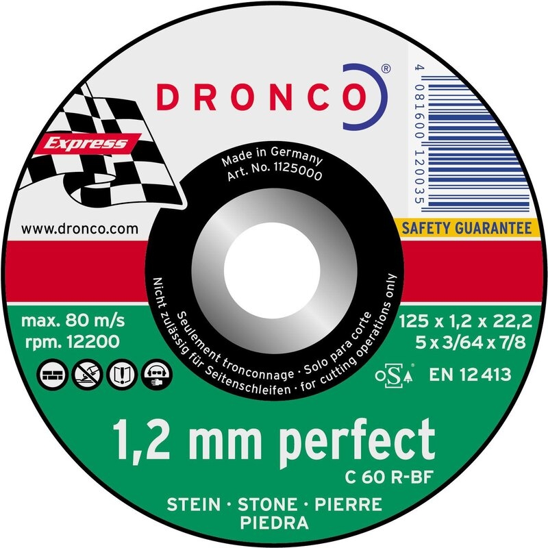 Pack de discos de corte C 60 R Perfect Express (10 uds. en caja metálica) Dronco