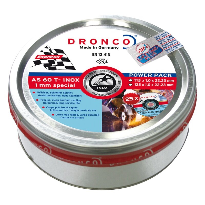 Pack de discos de corte AS 60 T INOX  Special Express LIFETIME PLUS  Dronco