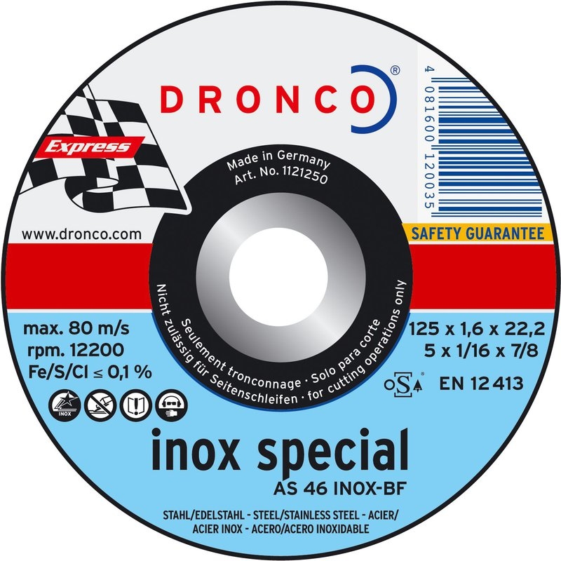 Pack de discos de corte AS 46 T INOX Special Express LIFETIME PLUS  Dronco