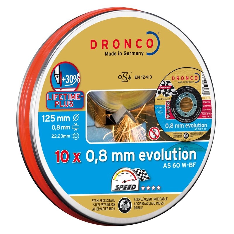 Pack de discos de corte AS 60 W EvolutionLifetime Plus (10 uds. en lata sellada) Dronco