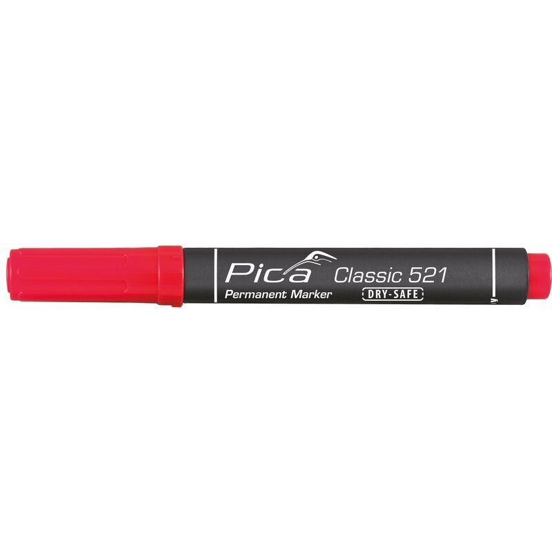 Marcador permanente con punta tipo cincel Classic 521 Pica