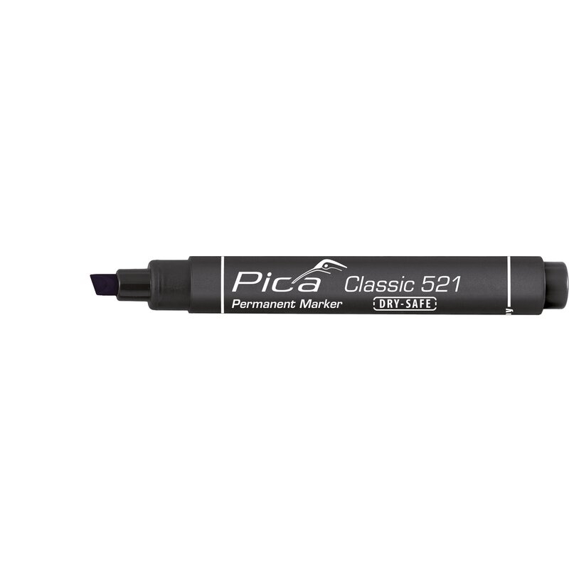 Marcador permanente con punta tipo cincel Classic 521 Pica