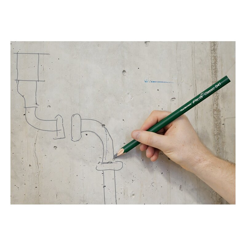 Lápiz de albañil perfil ovalado Classic 541 en caja autoventa Pica