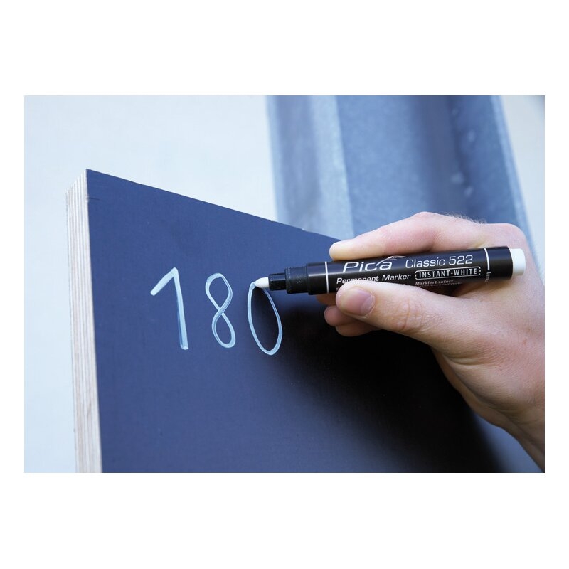 Marcador blanco permanente con punta gruesa Classic 522 Instant White Pica