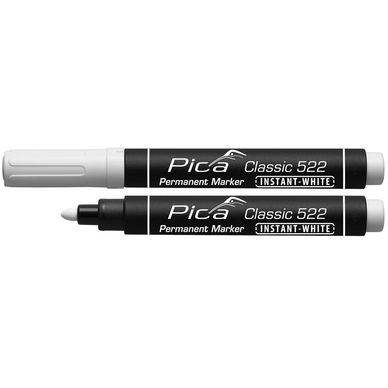 Marcador blanco permanente con punta gruesa Classic 522 Instant White Pica