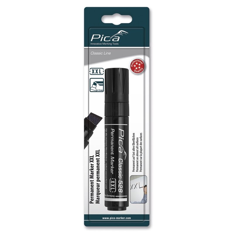Marcador permanente XXL con punta tipo cincel Classic 528 Pica