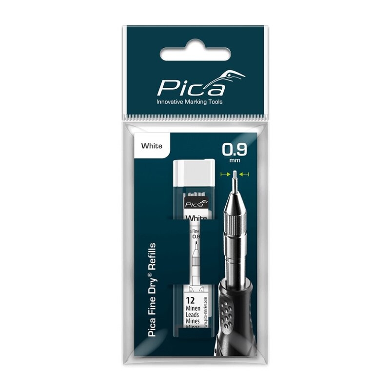 Estuche de 12 minas blancas para portaminas Fine Dry