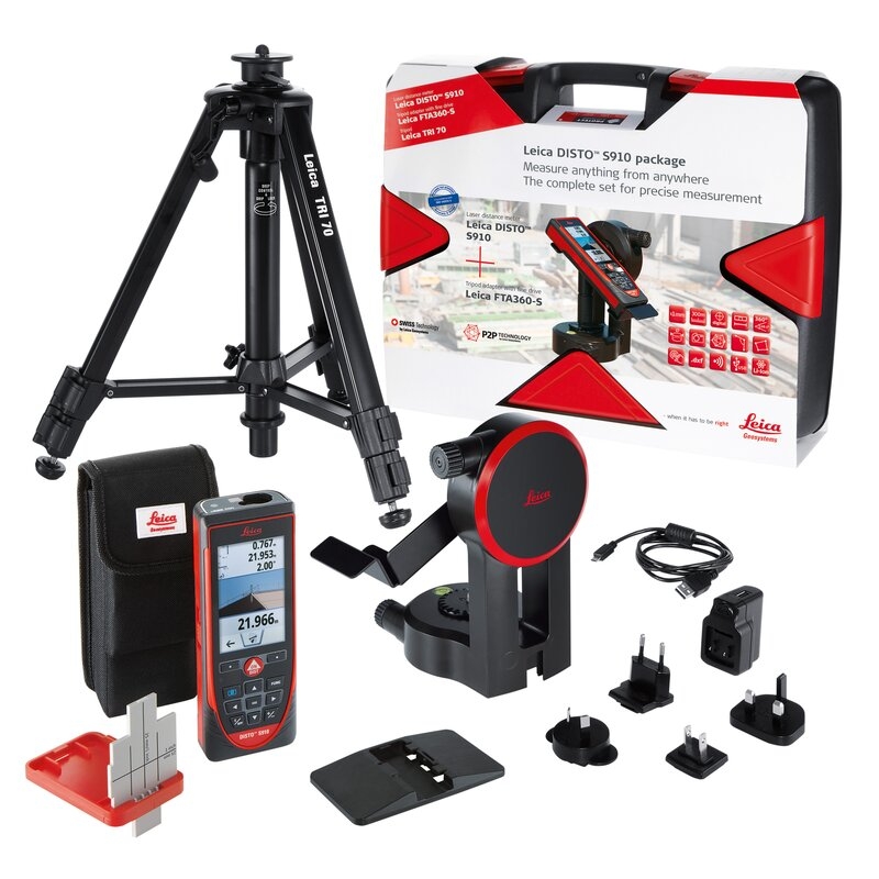 Pack medidor láser Disto S910 touch + accesorios Leica Geosystems