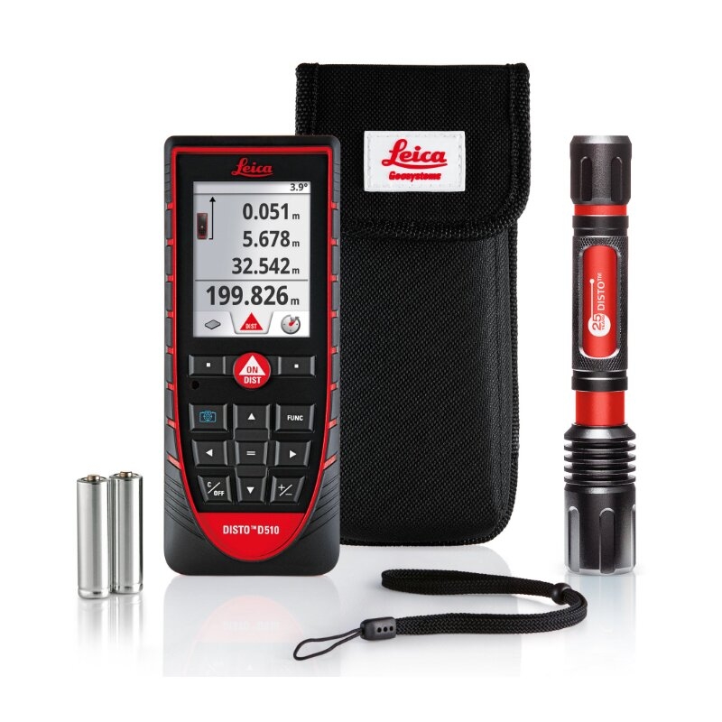Medidor láser Disto D510 + linterna LED de regalo edición limitada 25 aniversario Leica Geosystems