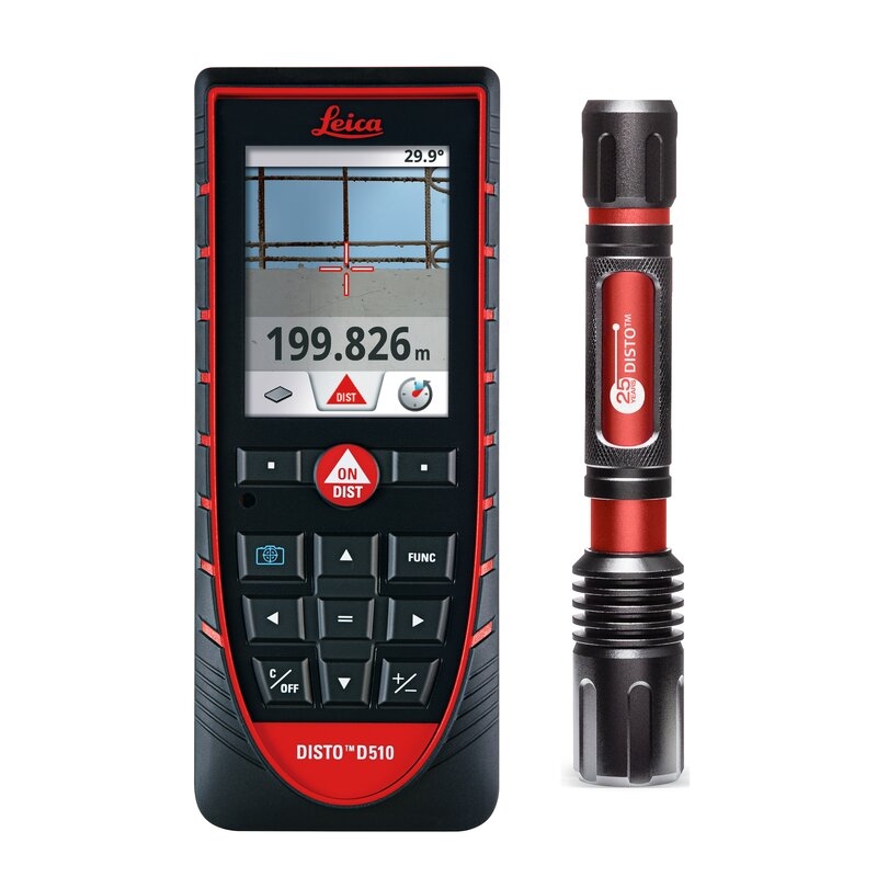 Medidor láser Disto D510 + linterna LED de regalo edición limitada 25 aniversario Leica Geosystems