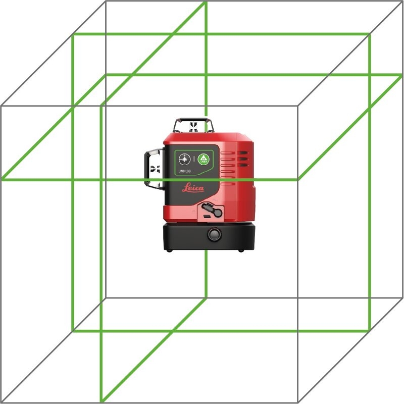 Nivel láser de líneas verdes de 360 grados Lino L6G con maletín rígido Leica Geosystems
