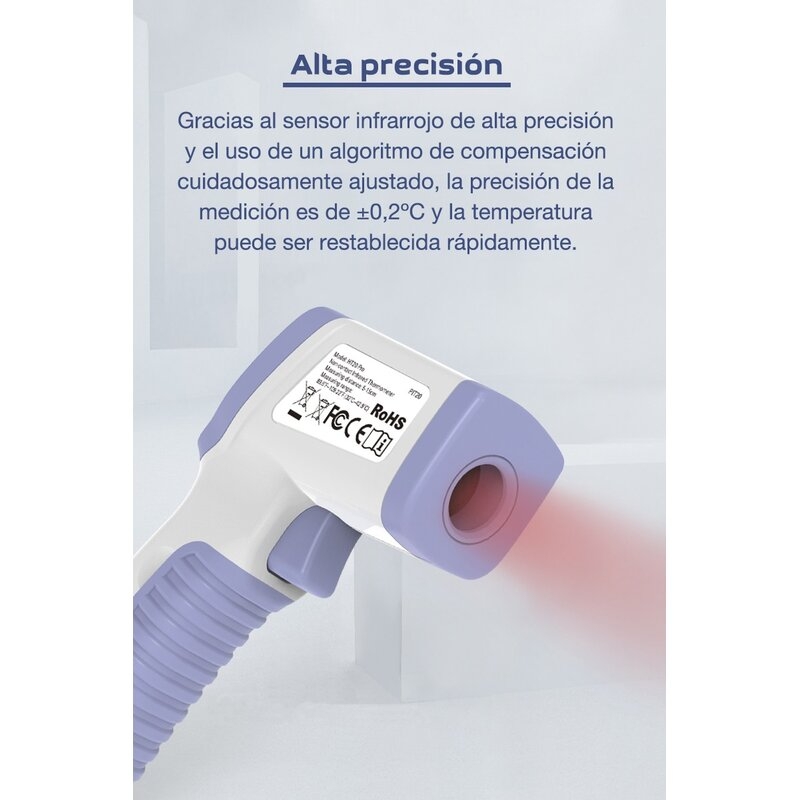 Termómetro infrarrojos para medir la temperatura sin contacto PIT20 Prexiso