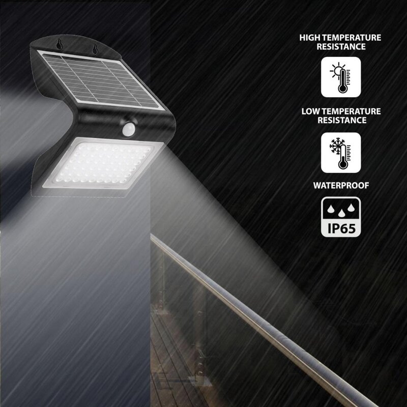 Aplique LED de 4 W (500 lm) con carga solar y sensor de movimiento COLOMBA Velamp
