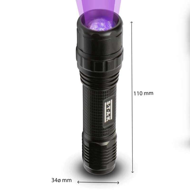 Linterna LED + UV 3W con función zoom HORACIO STAK