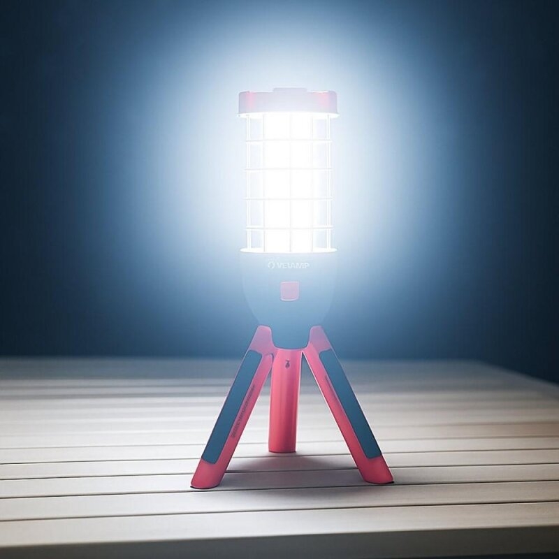 Luz de trabajo recargable PAUL 800 lúmenes en mini trípode Velamp