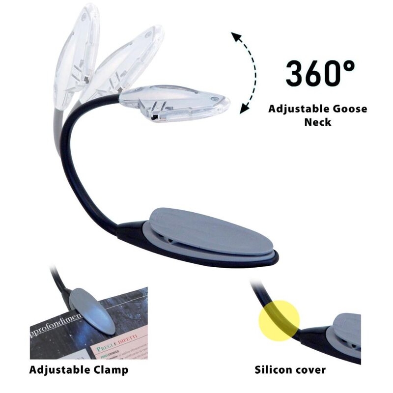 Luz LED de lectura con pinza GOOSE Velamp