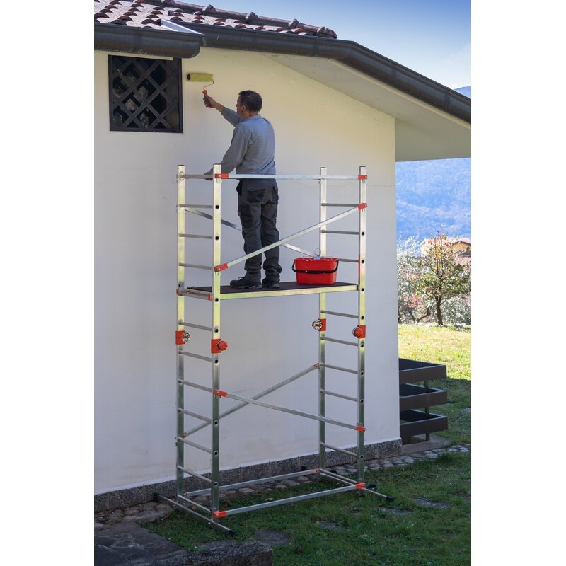 Andamio de aluminio combinado con sistema de anclaje rápido Fast and Lock 200 Gierre
