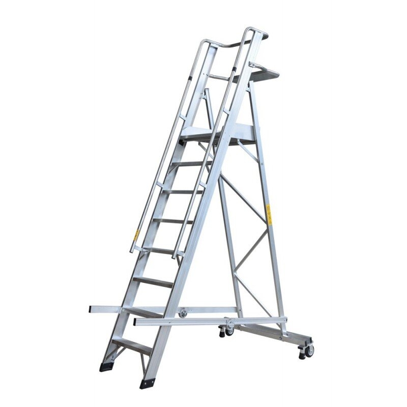 Escalera de aluminio con plataforma Eterna Gierre