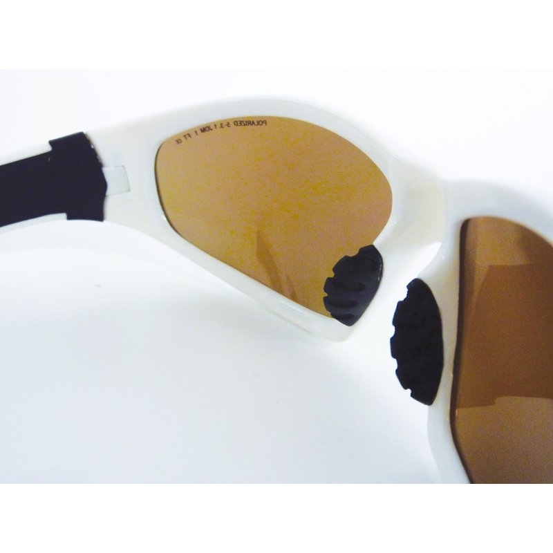 Gafas de seguridad polarizadas marrones con montura blanca EAGLE Eagle