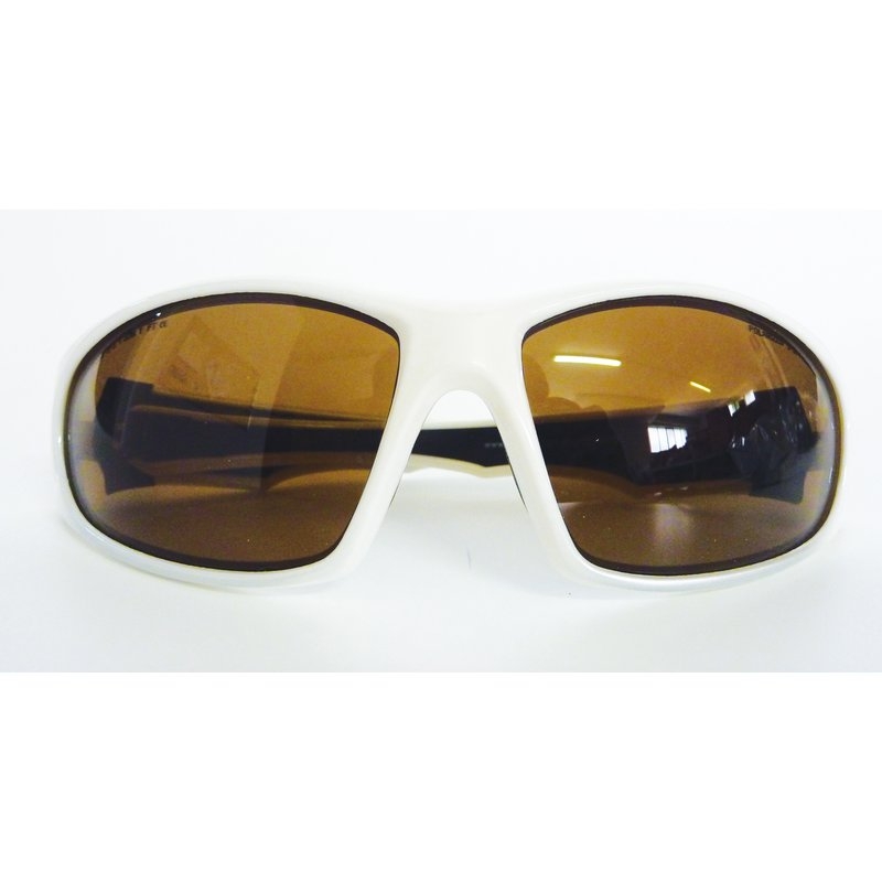 Gafas de seguridad polarizadas marrones con montura blanca EAGLE Eagle