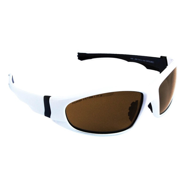 Gafas de seguridad polarizadas marrones con montura blanca EAGLE Eagle
