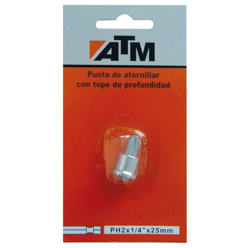 Puntas de atornillar con tope de profundidad en blister individual ATM Llaves & Vasos