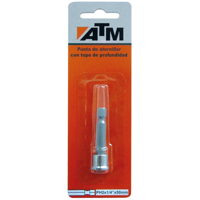 Puntas de atornillar con tope de profundidad en blister individual ATM Llaves & Vasos