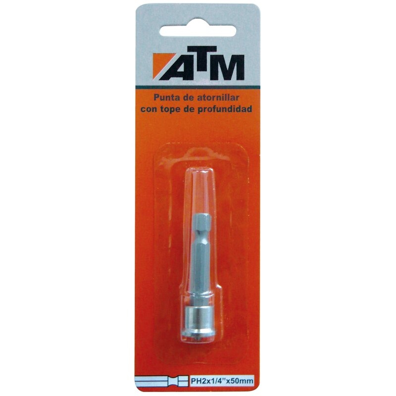 Puntas de atornillar con tope de profundidad en blister individual ATM Llaves & Vasos