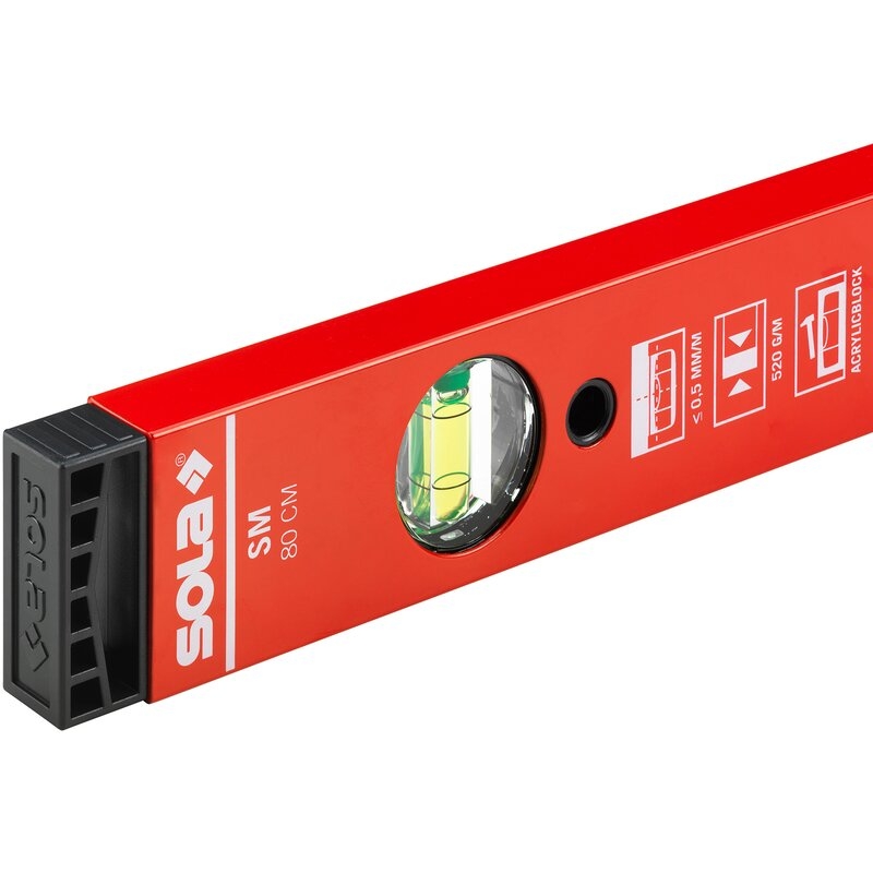 Nivel de burbuja de aluminio SM Red Sola