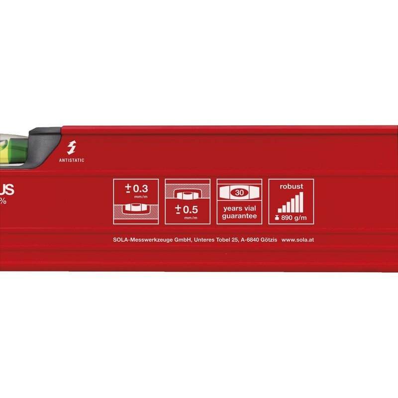 Nivel de burbuja de aluminio RED 3 Sola