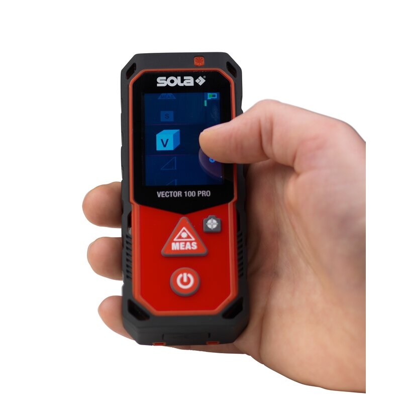 Medidor láser con alcance hasta 100 m Vector Sola