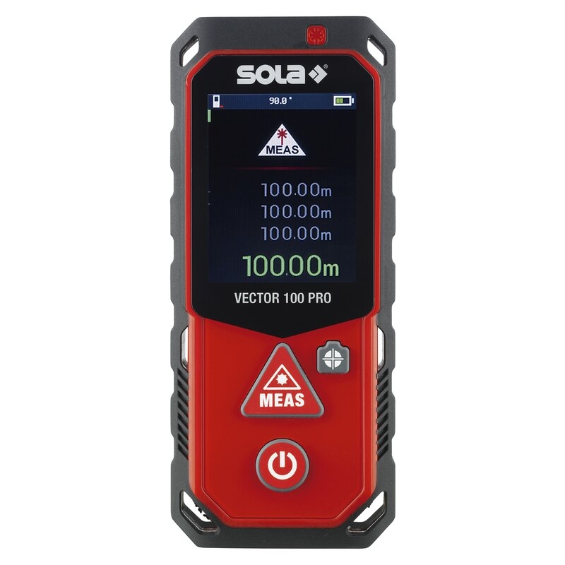 Medidor láser con alcance hasta 100 m Vector Sola