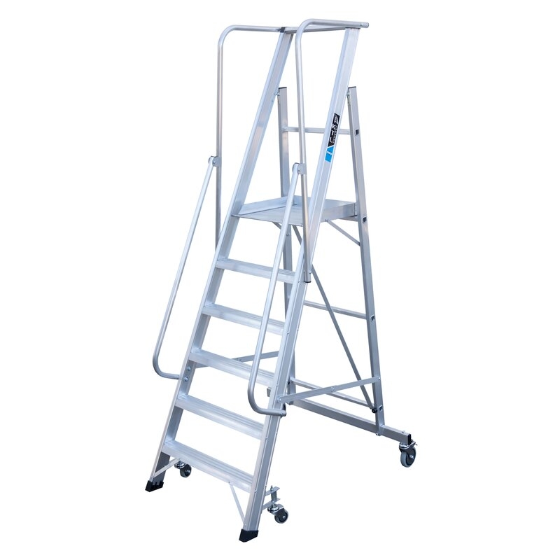 Escalera móvil con plataforma plegable 2XL-S s.industrial
