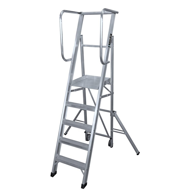 Escalera móvil con plataforma plegable K-WORK