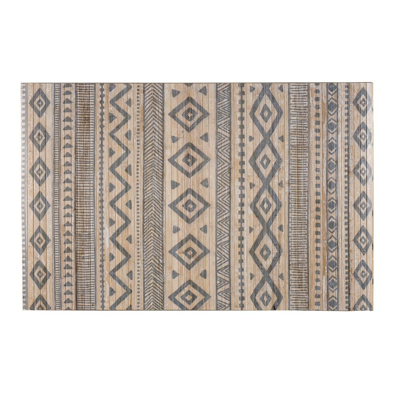 Alfombra BAMBOO COOL  Etnic Blanco-Gris