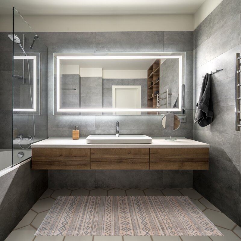 Alfombra BAMBOO COOL  Etnic Blanco-Gris