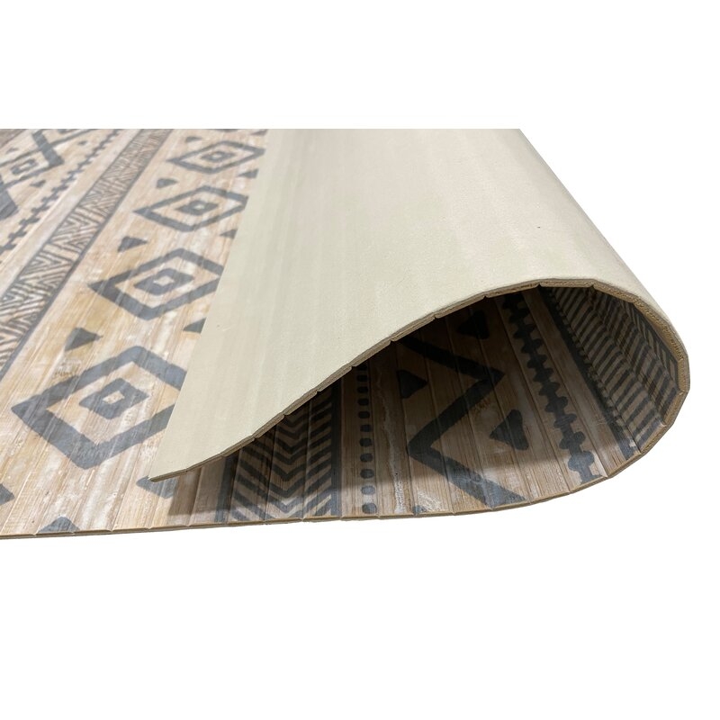 Alfombra BAMBOO COOL  Etnic Blanco-Gris