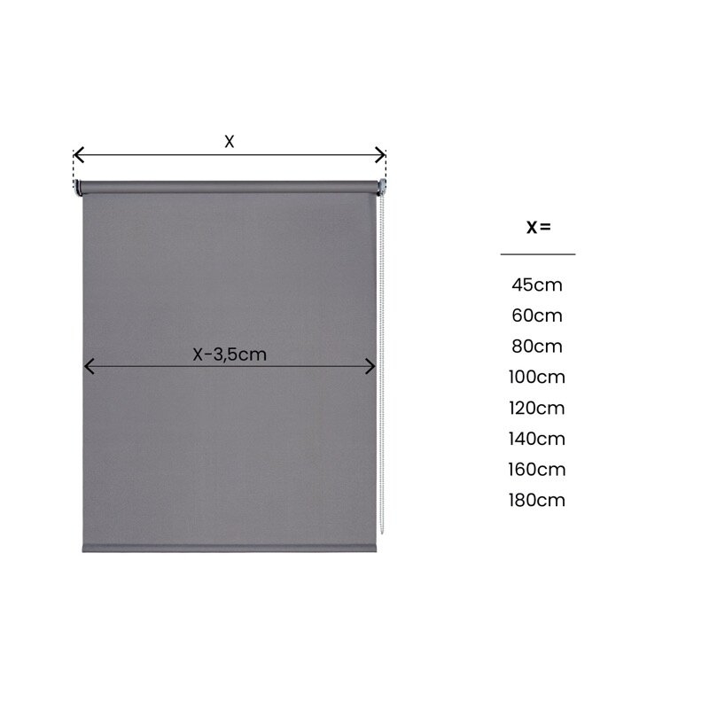 Estor enrollable Opaco NIGHT Gris