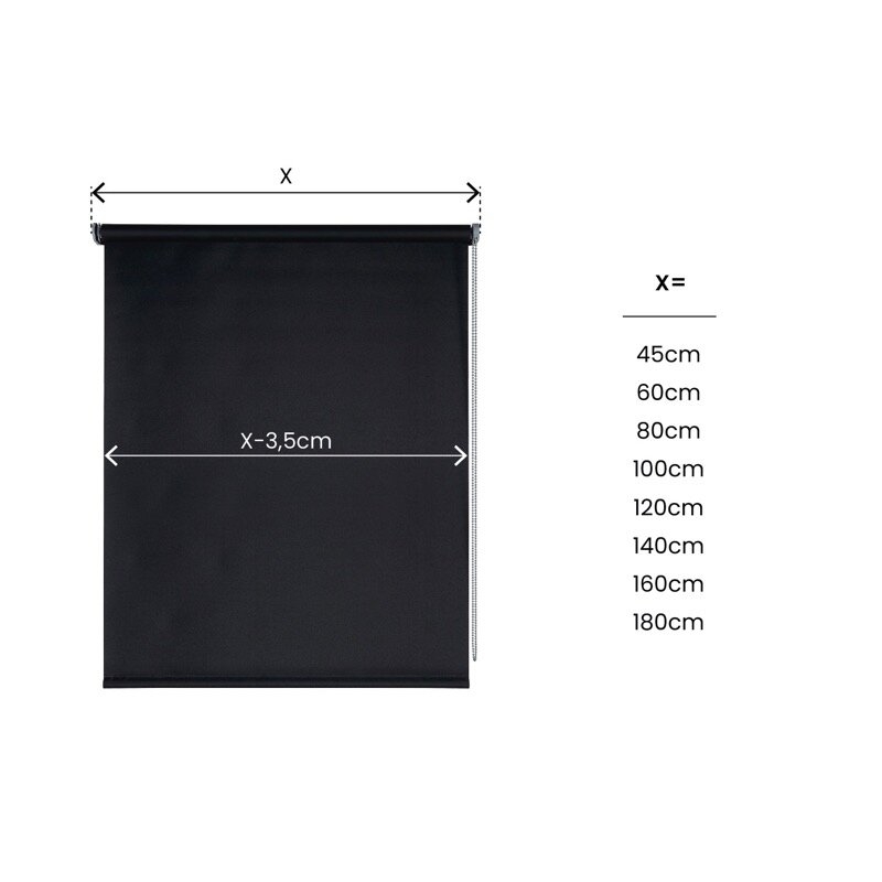 Estor enrollable Opaco NIGHT Negro