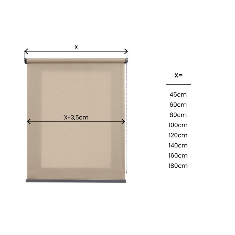 Estor enrollable traslúcido decorativo CALM Camel