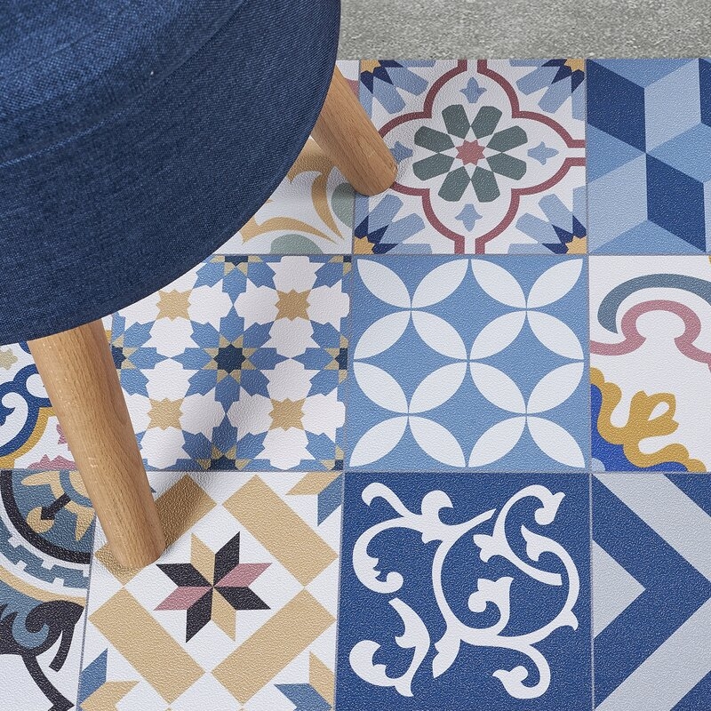 Alfombra ARTDECO Compacta Patch Azul