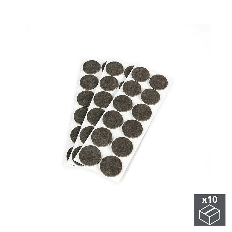 Protectores de fieltro adhesivo circulares para muebles