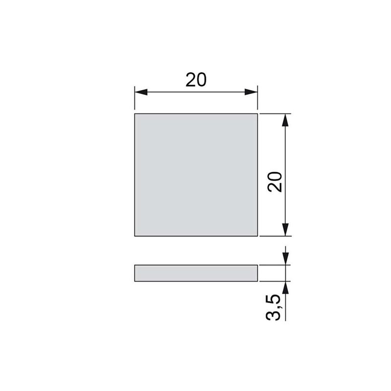 Protectores de fieltro adhesivo cuadrados para muebles