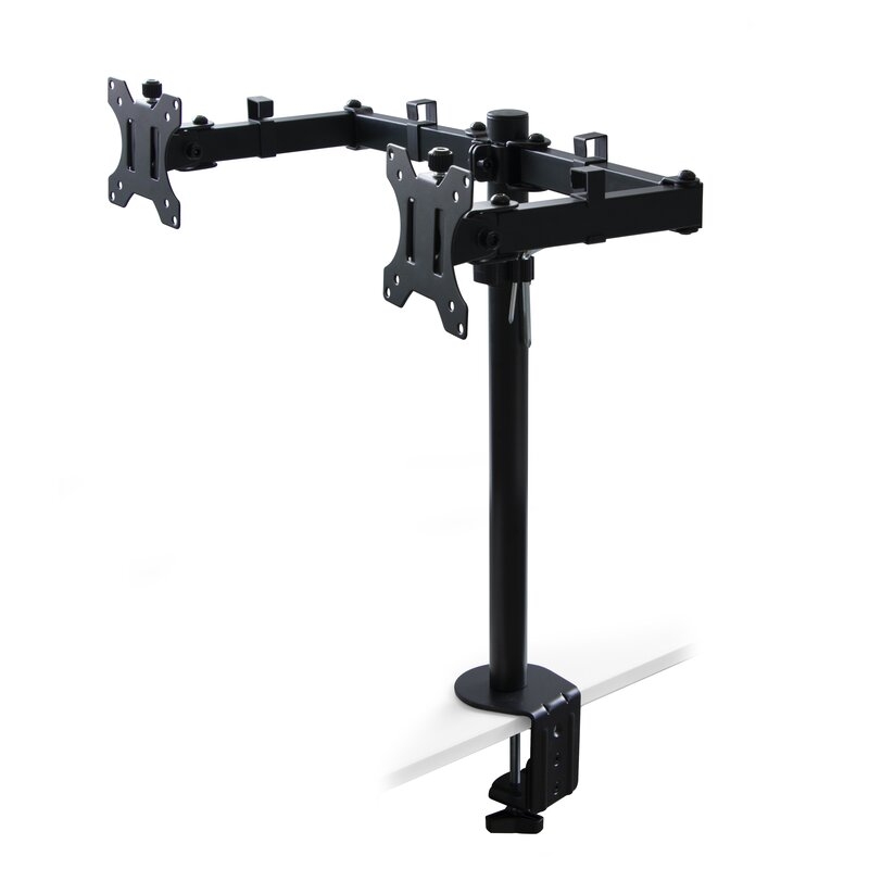 Soportes de monitor para mesa inclinables y giratorios 360°.
