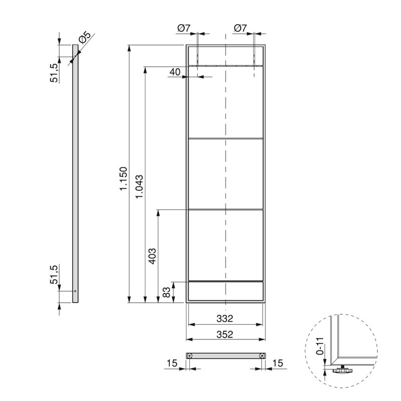 Estructura para estantería Lader