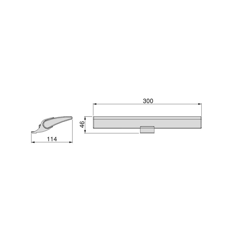 Emuca Foco LED para espejo de baño Aries (AC 230V 50Hz), 7 W, Cromado, Plástico y Aluminio